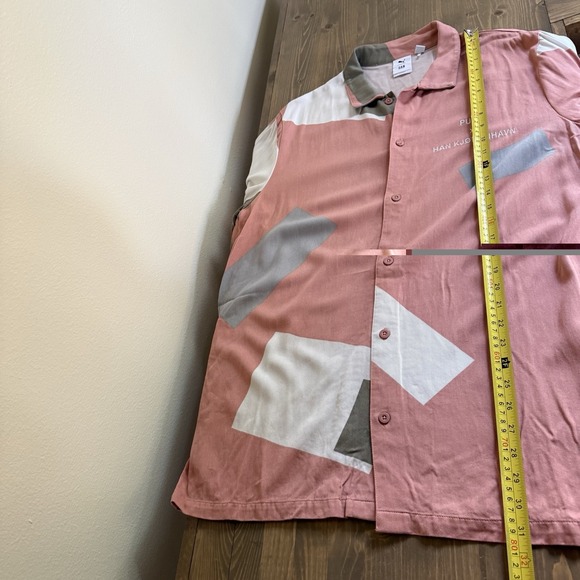 Puma x Han Kjobenhavn Men's Large Multicolor Short Sleeve Button Up Shirt Top - Picture 7 of 7